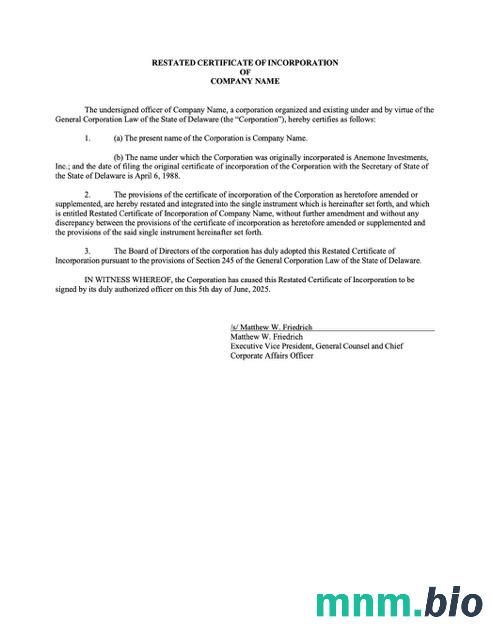 USA Delaware vcertyfikat of inkorporacja Word i szablon PDF